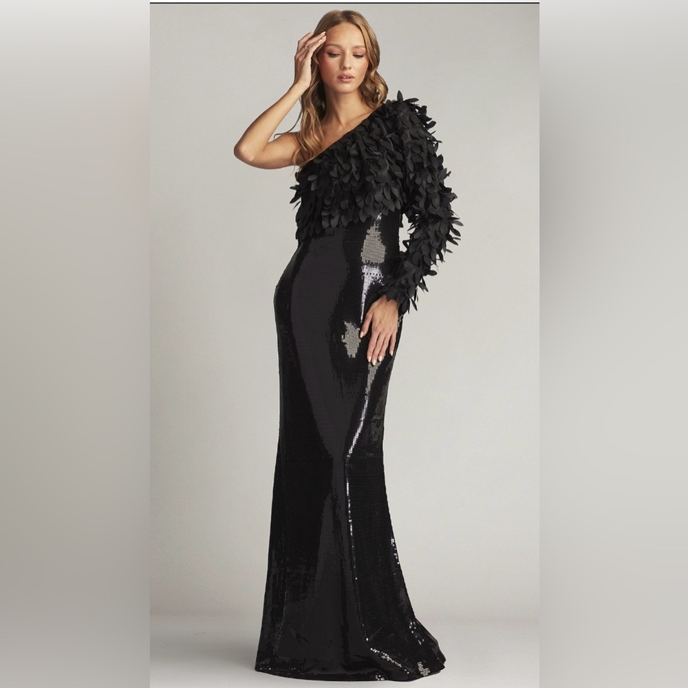 SHO by Tadashi Shoji DEVI Textured Sequin Gown- Elegant Formal - Size 00